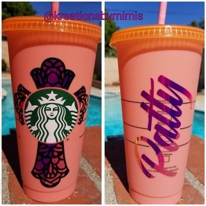 Custom Starbuck color changing cup W/design & name